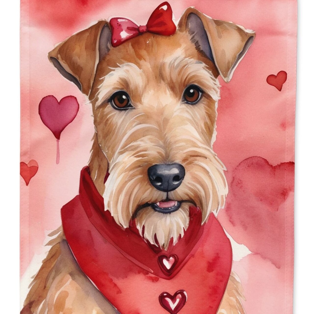 Edge Collections - 11.25" X 15.50" - Multicolor - My Valentine Irish Terrier Decorative Flag - 1 Piece